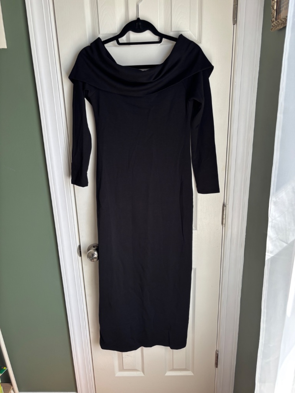 Modern Citizen Morgan Split Foldover Jersey Dress Medium